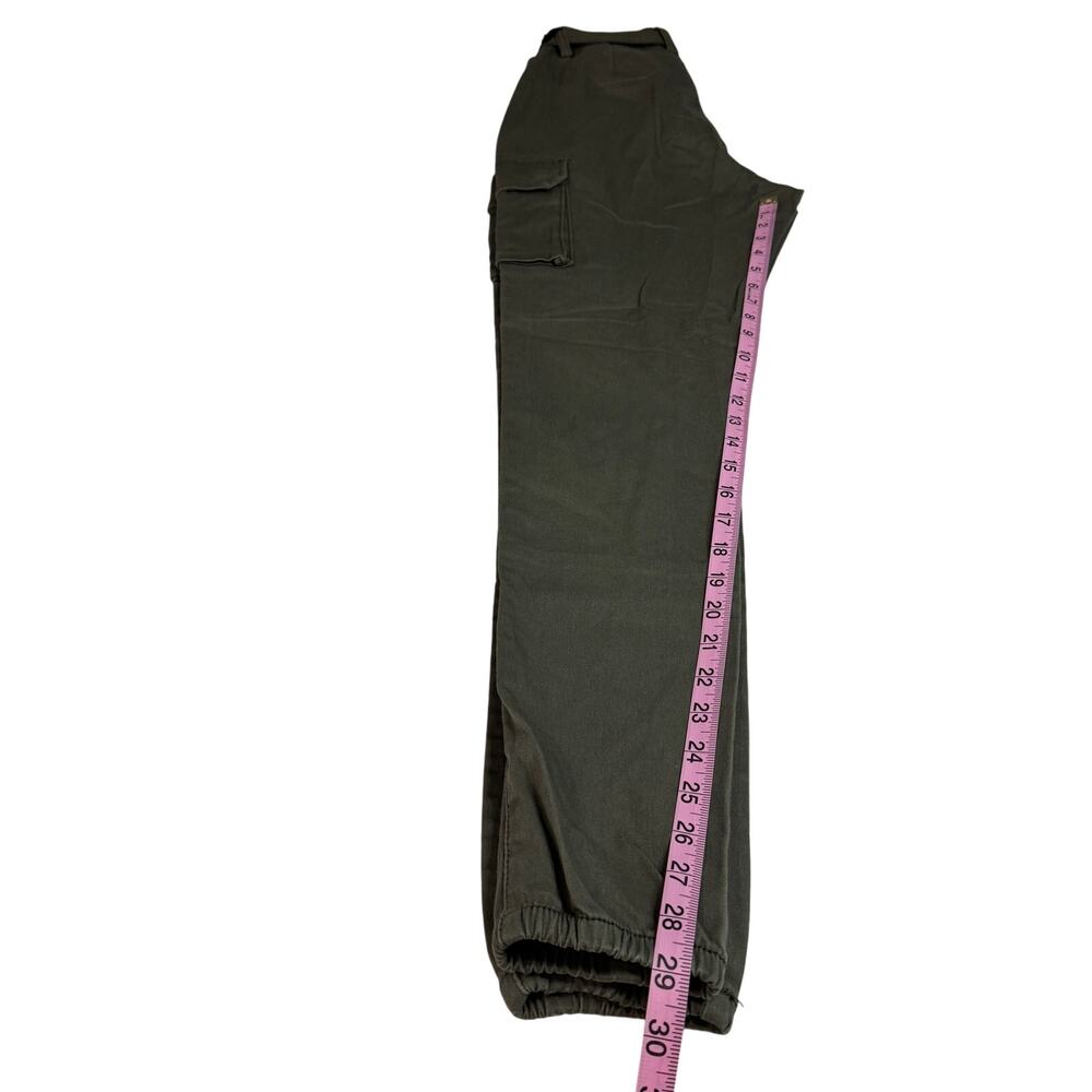 Women's TWIIN Sisters LA Olive Color Twill Jogger Utility Zip Up Cargo Pants S - Picture 9 of 9